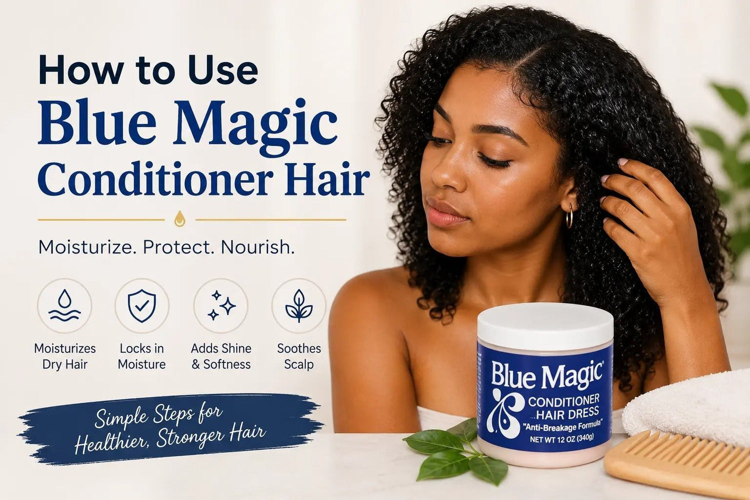 How to Use Blue Magic Conditioner Hair Dress - Beautiwala