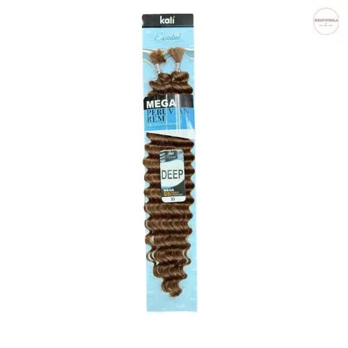 Kali Mega Peruvian Remi Deep Wave human hair blend in colour 30 Ginger for boho braids