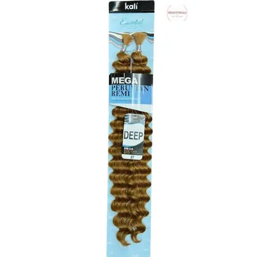 Kali Mega Peruvian Remi Deep Wave human hair blend in colour 27 Honey Blonde for boho braids