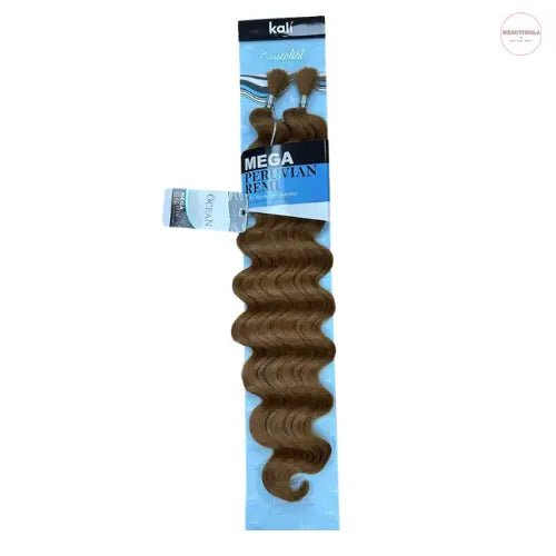 Kali Mega Peruvian Remi Ocean Wave human hair blend in colour 27 Honey Blonde  for boho braids