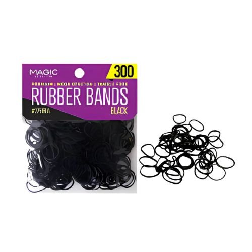 Magic Collection 275 Pcs Black Rubber Band  2751BLK - Beautiwala