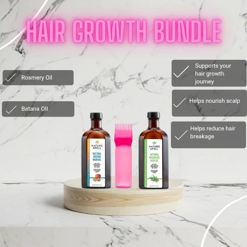 Nature Spell Rosemery And Batana Oil With Applicator Bundle - Beautiwala