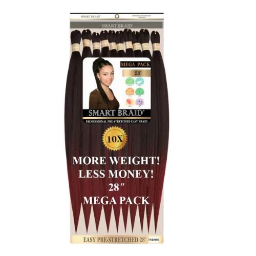 Smart Braid 10X PACK 28" Pre - Stretched For Braiding All Colors - Beautiwala