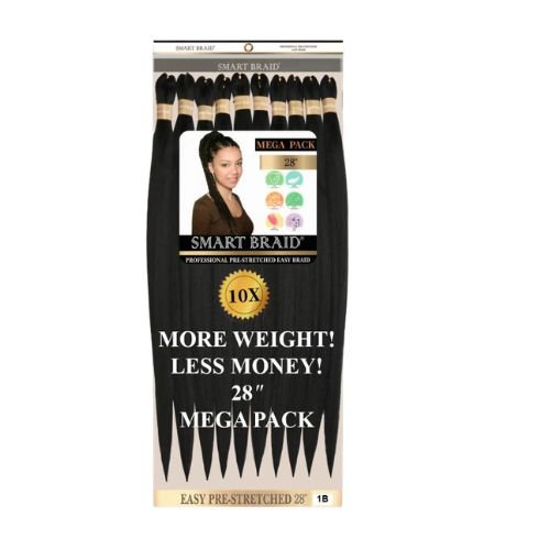 Smart Braid 10X PACK 28" Pre - Stretched For Braiding All Colors - Beautiwala